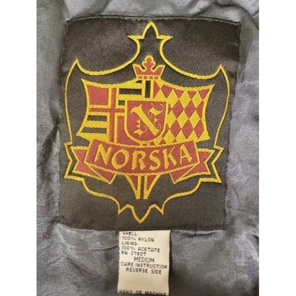 Vintage NORSKA Green Ski Hike Full Zip Snaps Parka Mens Size Medium Nordic - Picture 3 of 16